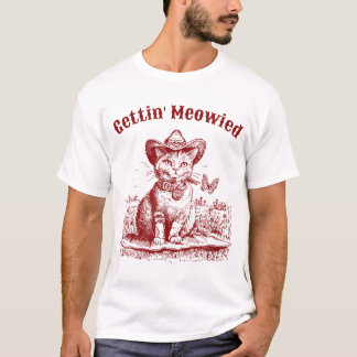 T-shirt Meowdy Bachelorette Party Cowgirl Cowboy Chat