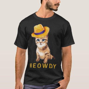 T-shirt Meowdy Cat Funny Mashup entre Meow et Howdy (2)
