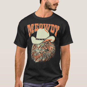 T-shirt Meowdy! Drôle de musique country chat chapeau de c