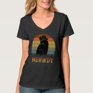 T-shirt Meowdy - Drôle Mashup entre Meow et Howdy Black