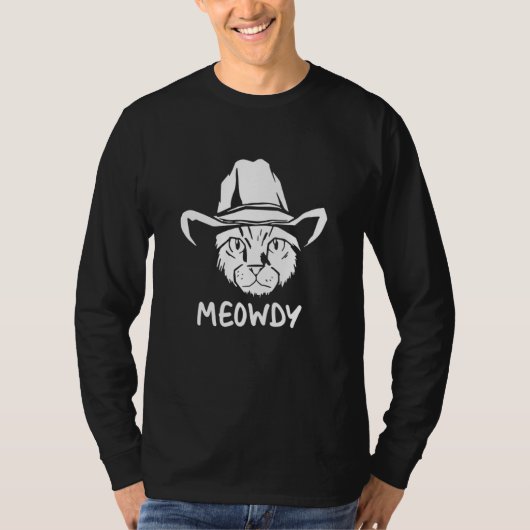 T-shirt Meowdy Exas Chat Meme (Devant)