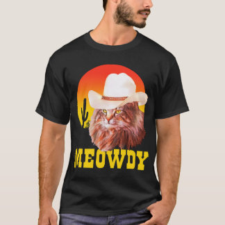 T-shirt Meowdy ! Funny Country Music Chat Cowboy Casquette