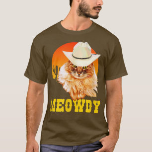 T-shirt Meowdy ! Funny Country Music Chat Cowboy Casquette