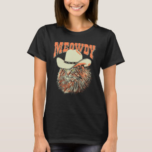 T-shirt Meowdy ! Funny Country Music Chat Cowboy Casquette