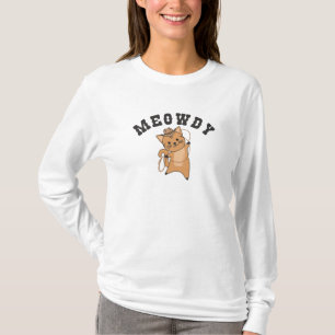 T-shirt Meowdy Howdy Cat Cowboy Avec Lasso Cute Cats