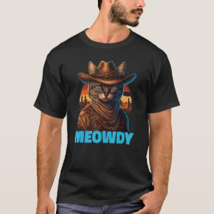 T-shirt Meowdy Mashup De Meow Et Howdy Country Music Chat