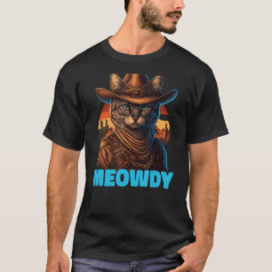 T-shirt Meowdy Mélange de Meow et Howdy Musique Country C