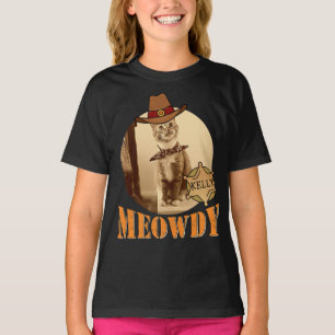 T-shirt Meowdy Texan Cat Cowboy Sheriff Personnalisé