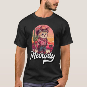 T-shirt Meowdy Texas Cat Meme Country Music Cowgirl Cute C