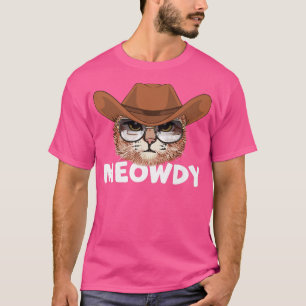 T-shirt Meowdy Texas Chat portant des lunettes de soleil C