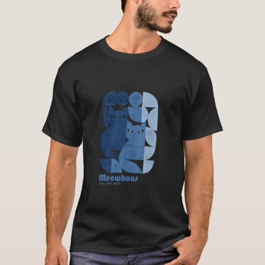 T-shirt MeowHaus Bleu (Devant)