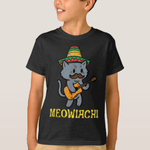T-shirt Meowiachi Chat Mariachi Funny Cinco De Mayo Mexiqu