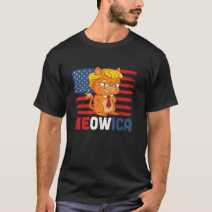 T-shirt Meowica Cat Stars and Stripes Tee