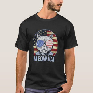 T-shirt Meowica Chat 4 Juillet Merica Usa Chats Drapeau Am