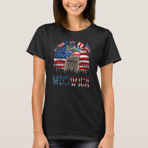 T-shirt Meowica Chat Quatrième 4 juillet Patriotique Usa A