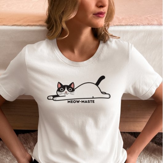 T-shirt Meowmaste Cat - Drôle Yoga Inspiré Cute Cat