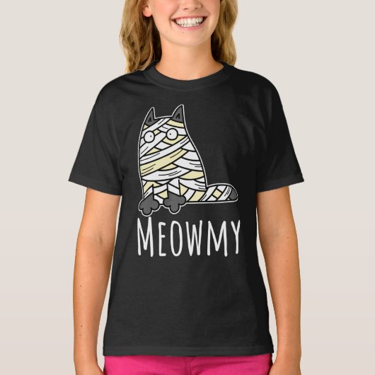 T-shirt Meowmy Mummy Chat - Drôle animal de compagnie Hall (Devant)
