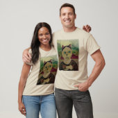 T-shirt Meowna Mona Lisa Fun Chat Classique Peint Art (Unisexe)