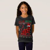 T-Shirt Meowo Catmas Plaid Chat Kitten Lover Noël laid (Devant entier)