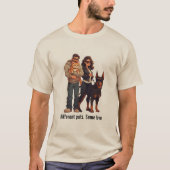 T-shirt Meows & Muscle – Funny Cat Dad & Doberman Mom Shir (Devant)