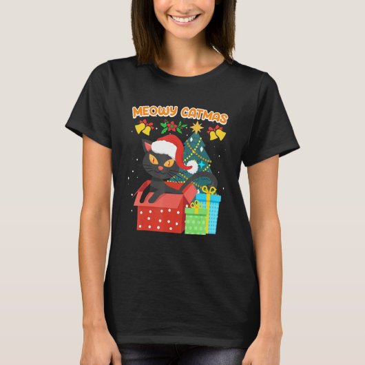 T-shirt Meowy Catmas 1 (Devant)