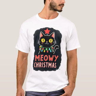 T-shirt Meowy Catmas Cat Christmas Cute Kitten Cats Santa 
