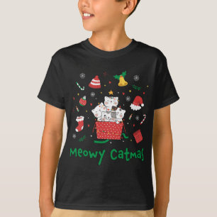 T-shirt Meowy Catmas Joli Noël Amoureux des chats Kitties