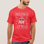T-shirt Meowy Catmas "Knished" Sweater Joyeux Noël (Devant)