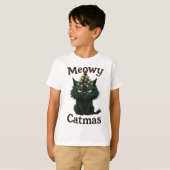 T-shirt Meowy Catmas Moody cat (Devant entier)