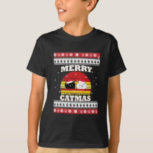 T-shirt Meowy Joyeux Catmas Vilain Sweater de Noël