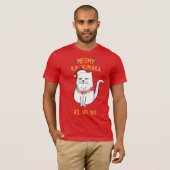 T-shirt Meowy Kalikimaka Funny Chat Santa Hat Noël (Devant entier)
