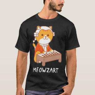 T-shirt Meowzart Cat Pun Clical Music Piano Funny