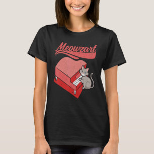 T-shirt Meowzart Musicien d'instruments de musique Pianist