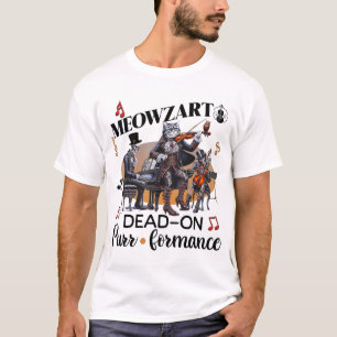 T-shirt Meowzart : Orchestre de squelette de chat