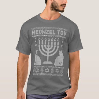 T-shirt Meowzel Tov Amoureux de les chats Fête juive Ugly 