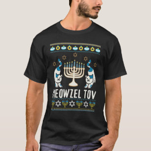 T-shirt Meowzel Tov Chanukah Propriétaire de Chat Juif H