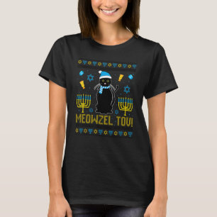 T-shirt Meowzel Tov Chat noir drôle Hanoukka Chanukah Homm