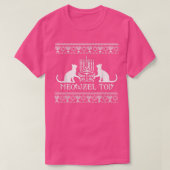 T-shirt Meowzel Tov chatte bijou Hanoukka drôle laide pull (Design devant)
