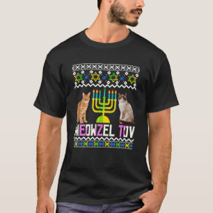 T-shirt Meowzel Tov drôle Chat Hanoukka Sweater G