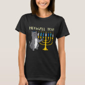 T-shirt Meowzel Tov Jewish Cat Funny Hanukkah Chanukah Pjs (Devant)