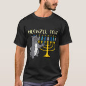 T-shirt Meowzel Tov Jewish Cat Funny Hanukkah Chanukah Pjs (Devant)