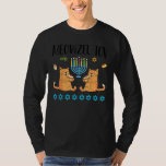 T-shirt Meowzel Tov Menorah Chat Hanoukka Chanukah Jewish<br><div class="desc">Meowzel Tov Menorah Chat Hanoukka Chanukah Juif Drôle Cadeau</div>