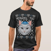 T-shirt Meowzel Tov Ugly Hanukkah Chanukah Jewish (Devant)