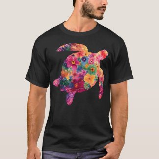 T-shirt Mer Florale