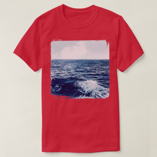 T-shirt Mer ouverte Vagues de l'océan Atlantique (Design devant)