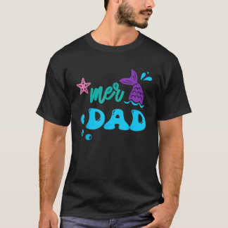 T-shirt Mer Papa Mermaid Correspondant Cadeaux Familiaux