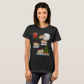 T-shirt Meranian Dog Santa Sleigh Flying Funny Magical Chr (Devant entier)