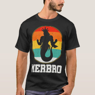 T-shirt Merbro Sécurité Merman Mermaid Brother Fish Male S