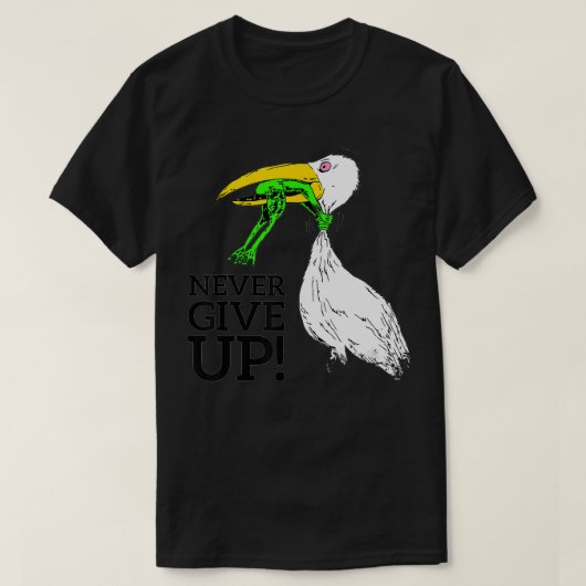T-shirt Merch n'abandonne jamais la cigogne et la grenouil (Design devant)