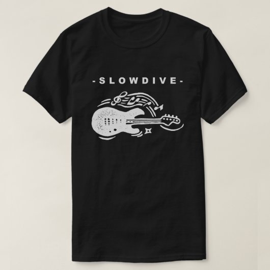 T-SHIRT MERCHANDISING DE GROUPE SLOWDIVE CONCEPTION DE GUI (Design devant)
